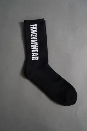 FKNGYMWEAR Gym Crew Socks | Two Pair | Black