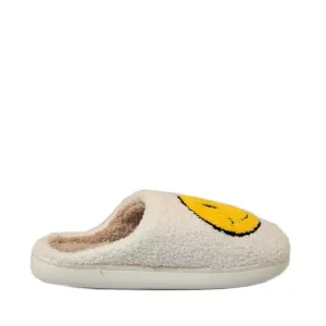 FLOOF Adult Fluffy Face Slippers in White