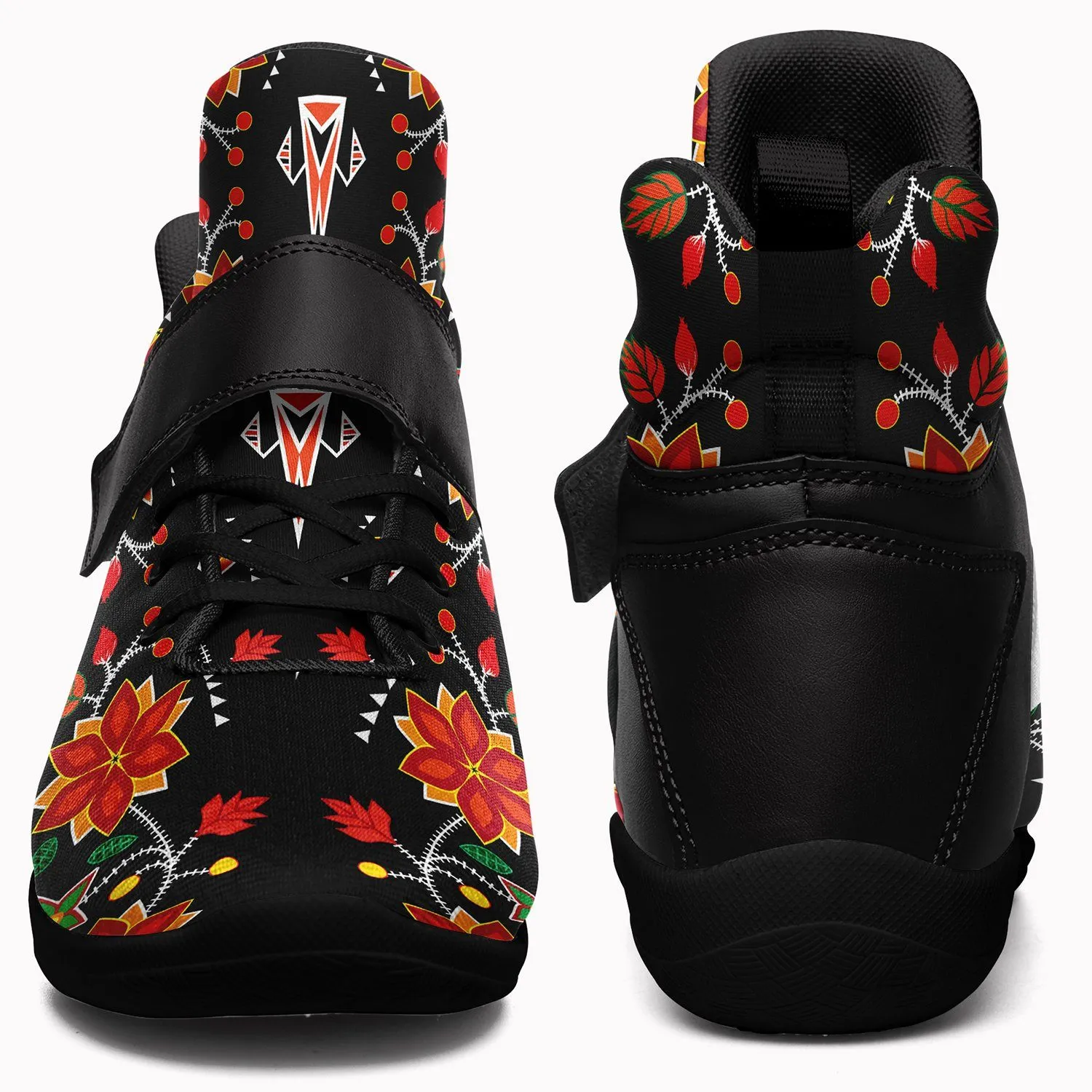 Floral Beadwork Six Bands Ipottaa Basketball / Sport High Top Shoes