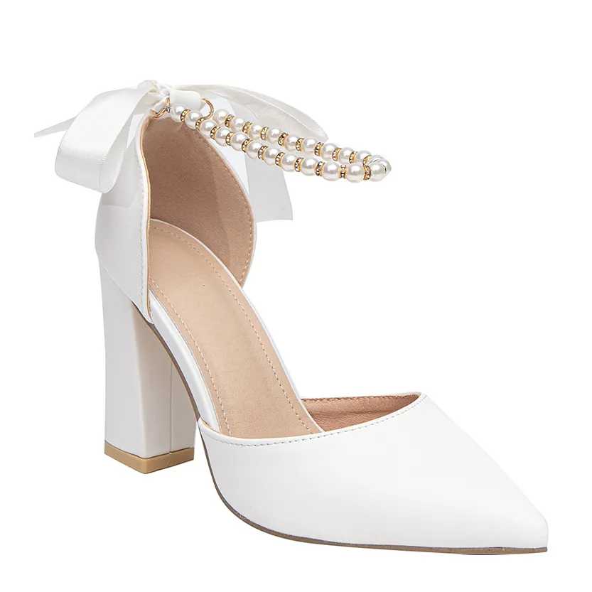 Funki Buys | Shoes | Women's Elegant Pearl Satin Bridal Shoes