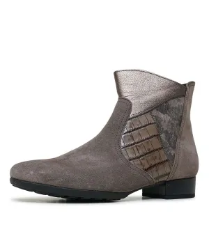 Ghana Taupe Multi Suede Ankle Boots