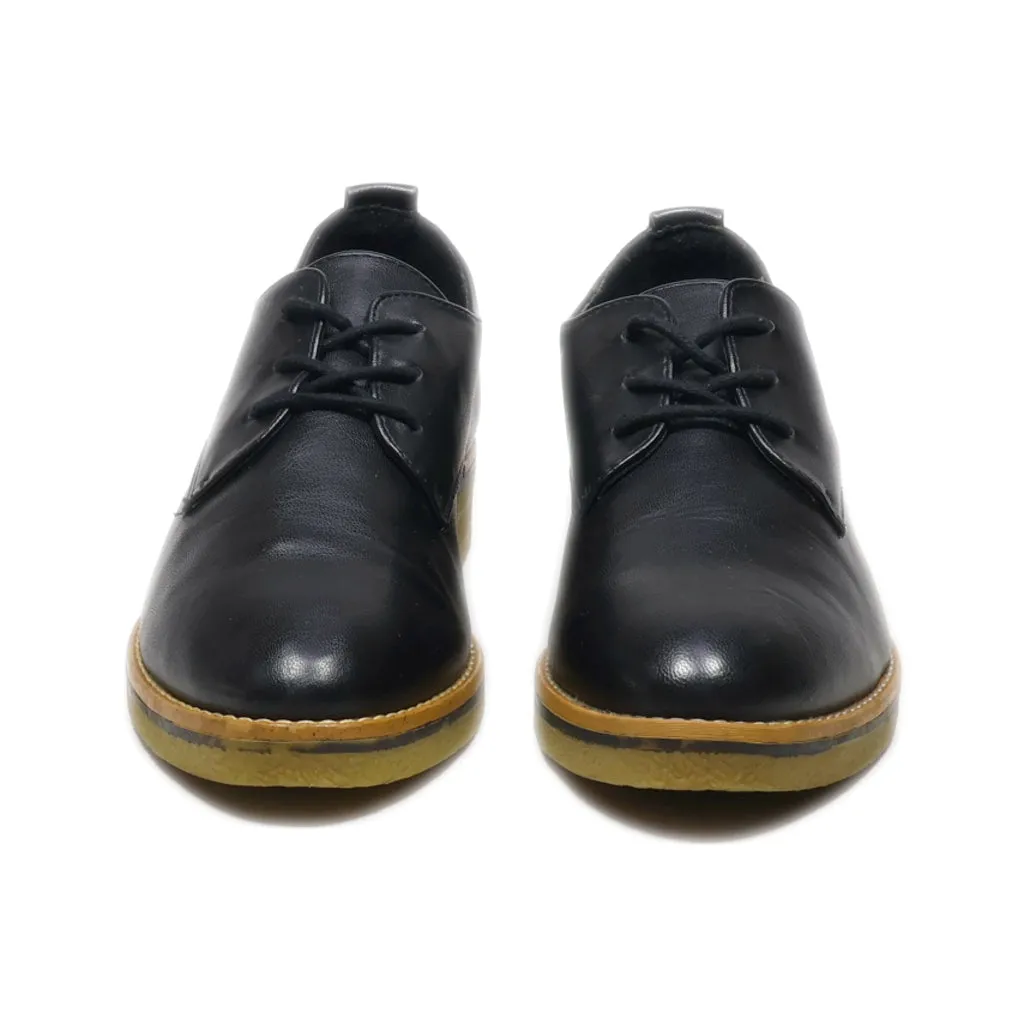 Graceland Lace Ups Leather Black Colour For Women