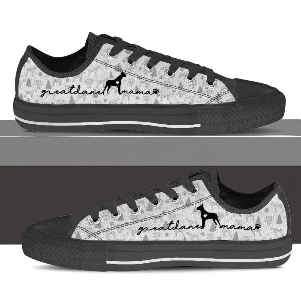 Great Dane Low Top Shoes, Dog Printed Shoes, Canvas Shoes For Men, Women