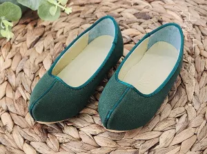 Green Suede Baby Boy Hanbok Shoes