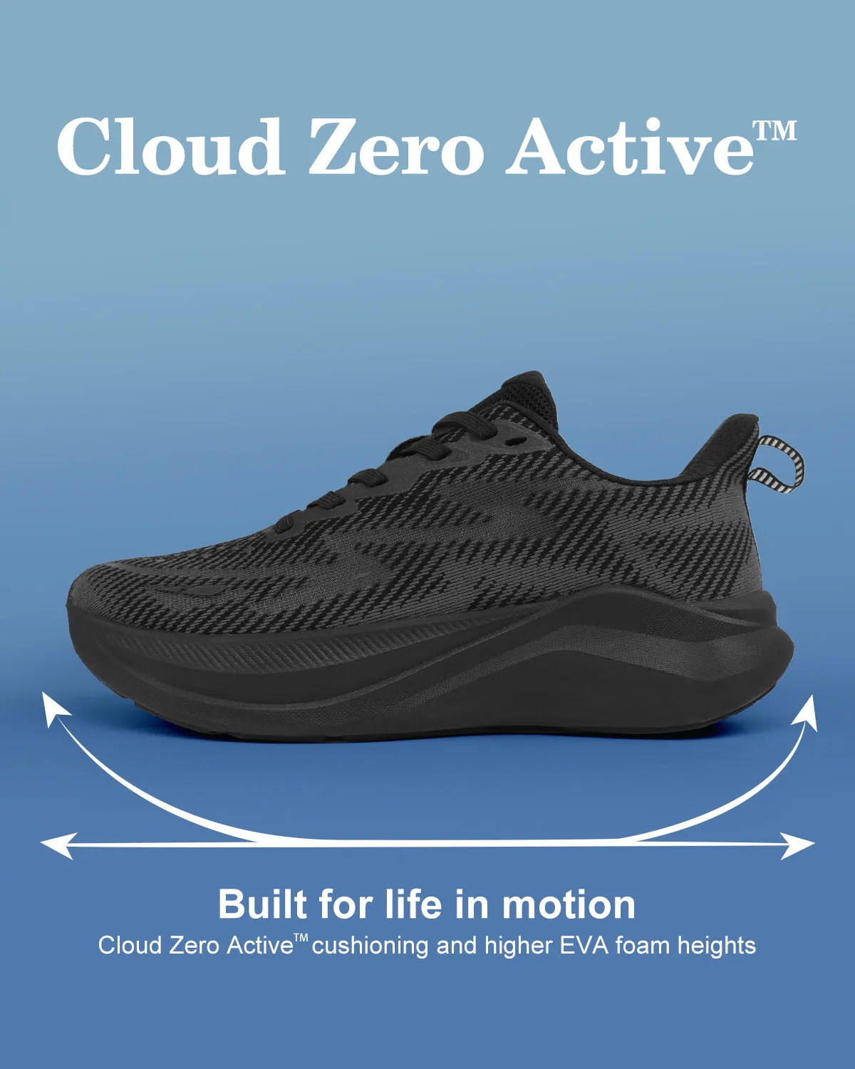 Hawkwell Cloud Zero Active Sneaker - Cushy Black