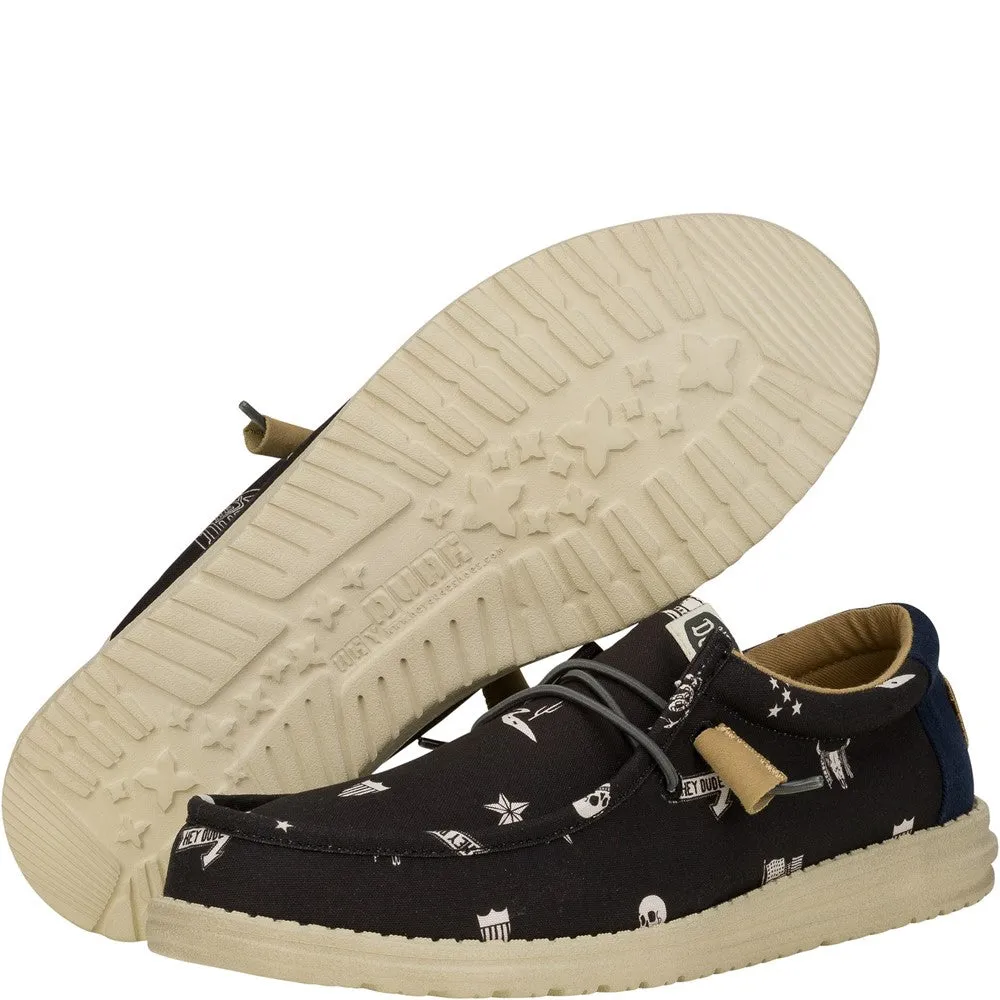 HEYDUDE Wally Stars n Skulls Shoe