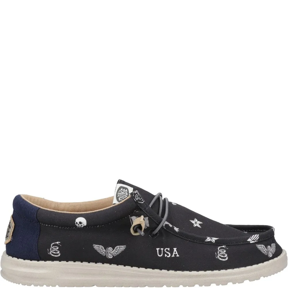 HEYDUDE Wally Stars n Skulls Shoe