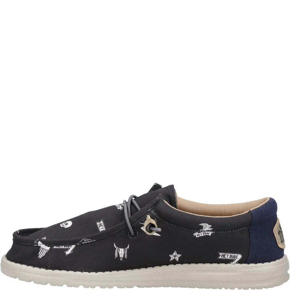 HEYDUDE Wally Stars n Skulls Shoe