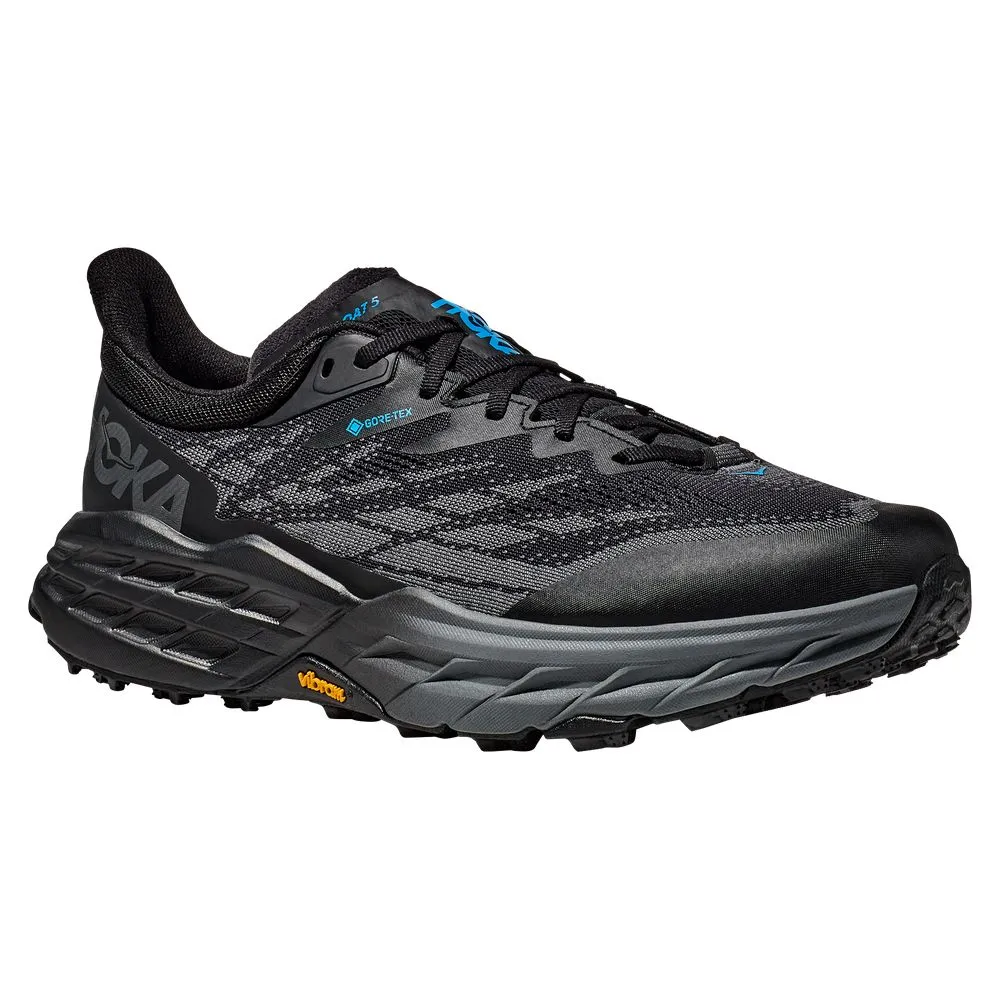 Hoka Speedgoat 5 GTX Trail Running Shoes for Men - Black/Black - 10.5M