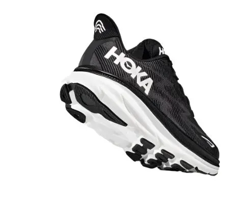 Hoka Womens Trainer Clifton 9 Wide Black White