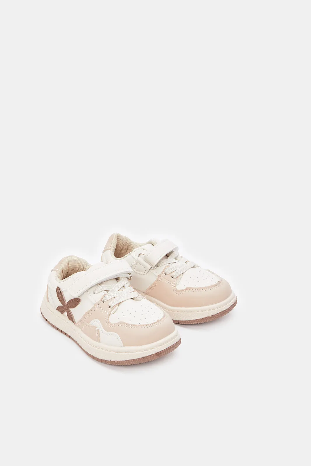 Infant Boys Beige Velcro Strap Sneaker