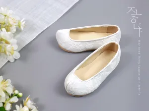 Ivory Lace Baby Girl Hanbok Shoes