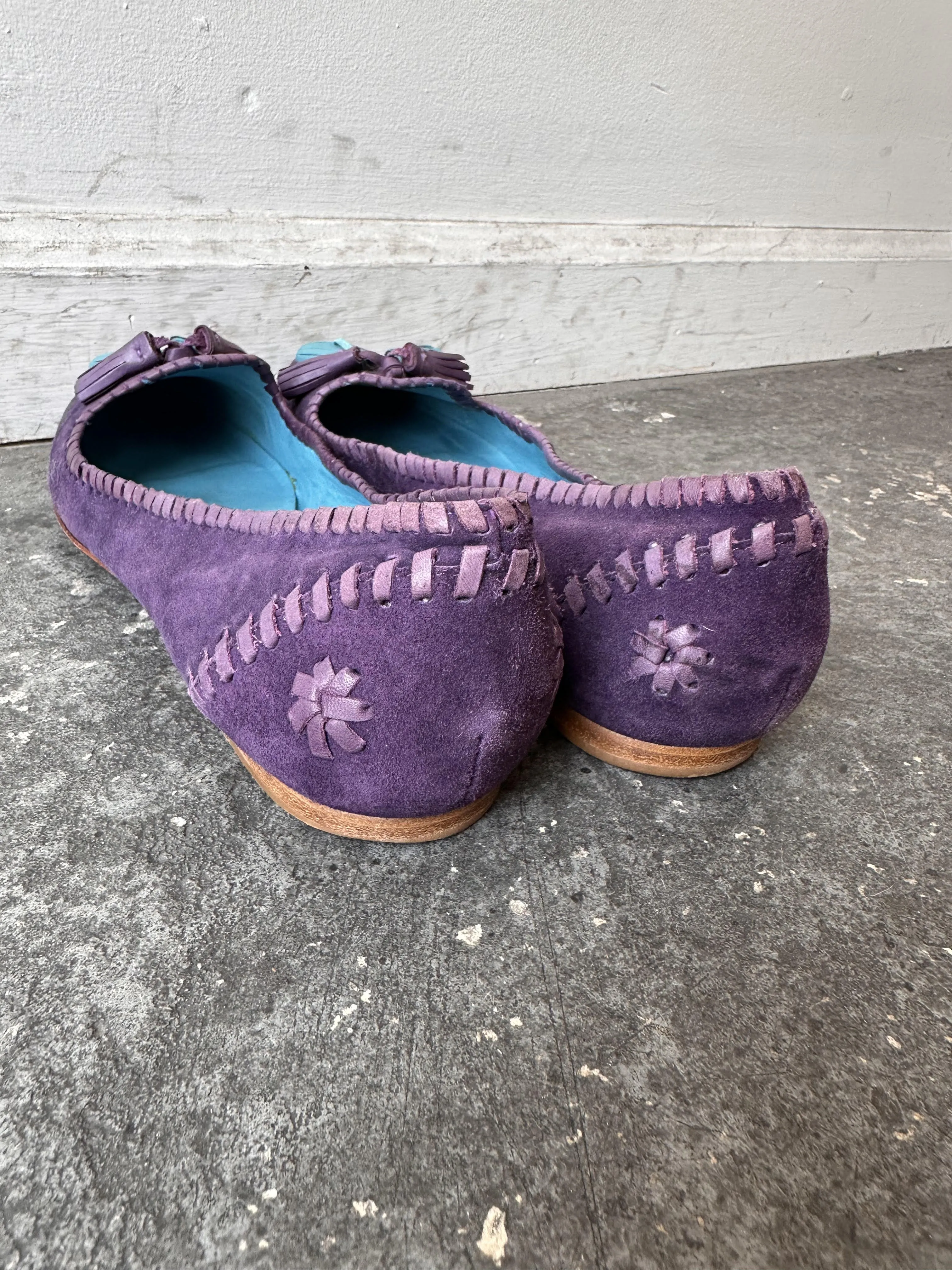 Jack Rogers Purple Suede Flats