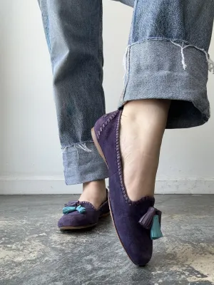 Jack Rogers Purple Suede Flats