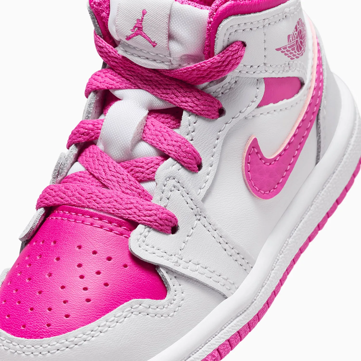 Kid's Air Jordan 1 Mid "Fire Pink" Toddlers