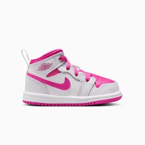 Kid's Air Jordan 1 Mid "Fire Pink" Toddlers