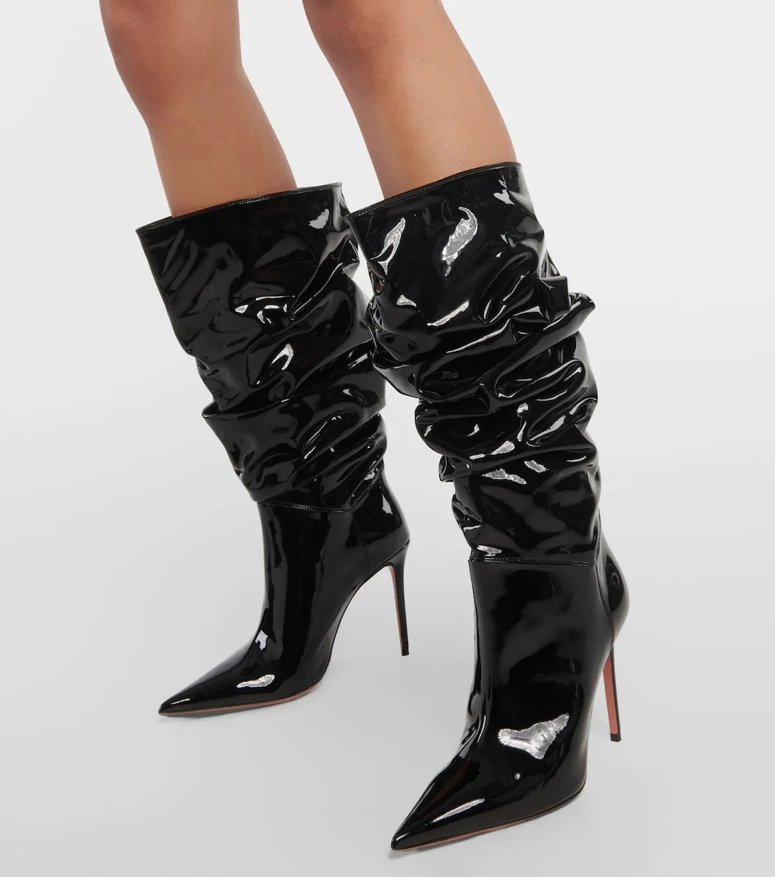 Latex ankle boots jahleel 95 Amina Muaddi, black