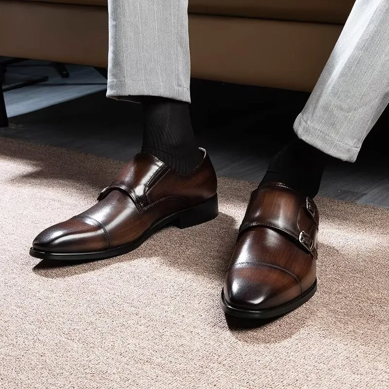 LeatherLux Monkstrap Dress Shoes