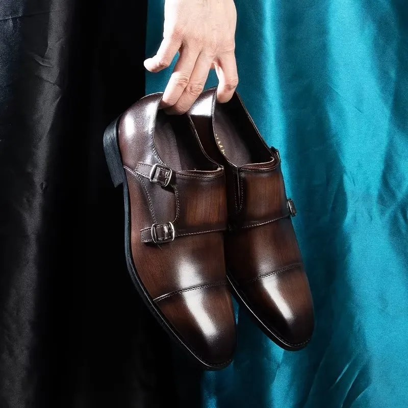 LeatherLux Monkstrap Dress Shoes