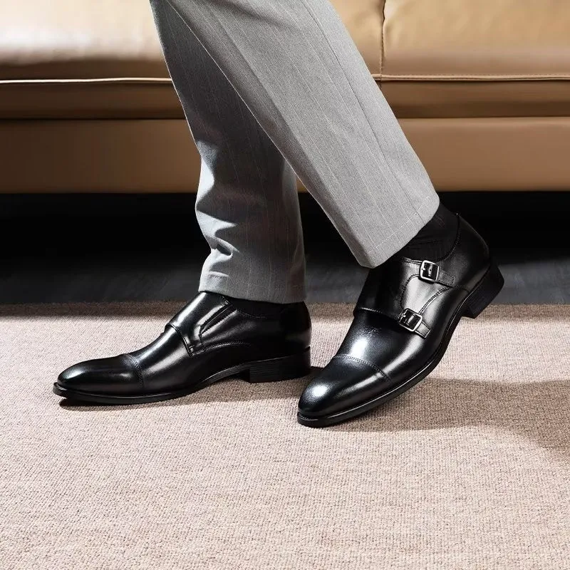 LeatherLux Monkstrap Dress Shoes