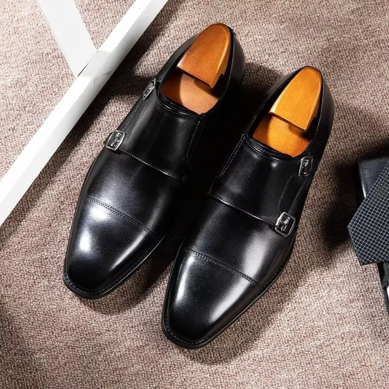 LeatherLux Monkstrap Dress Shoes