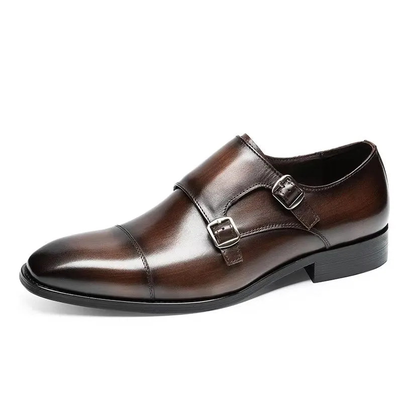 LeatherLux Monkstrap Dress Shoes