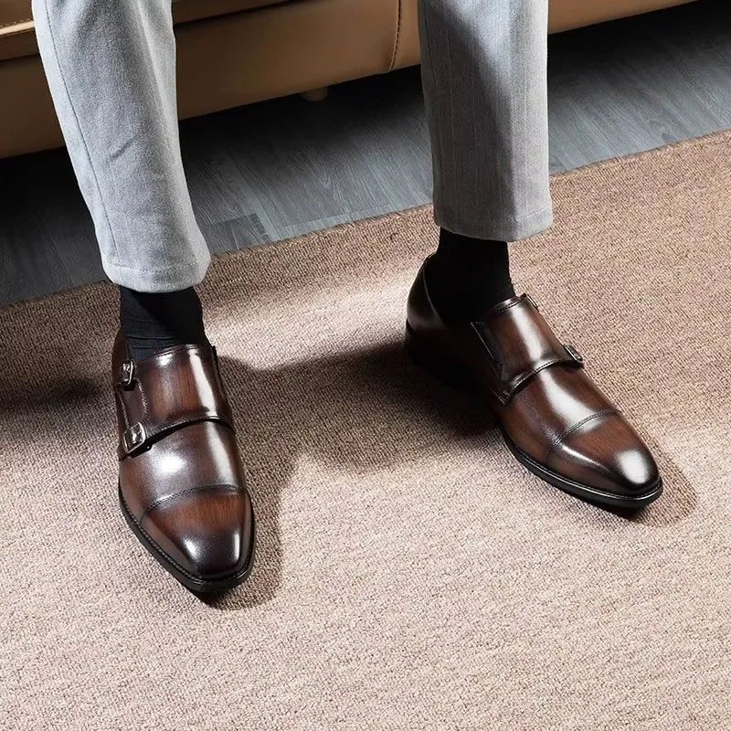 LeatherLux Monkstrap Dress Shoes