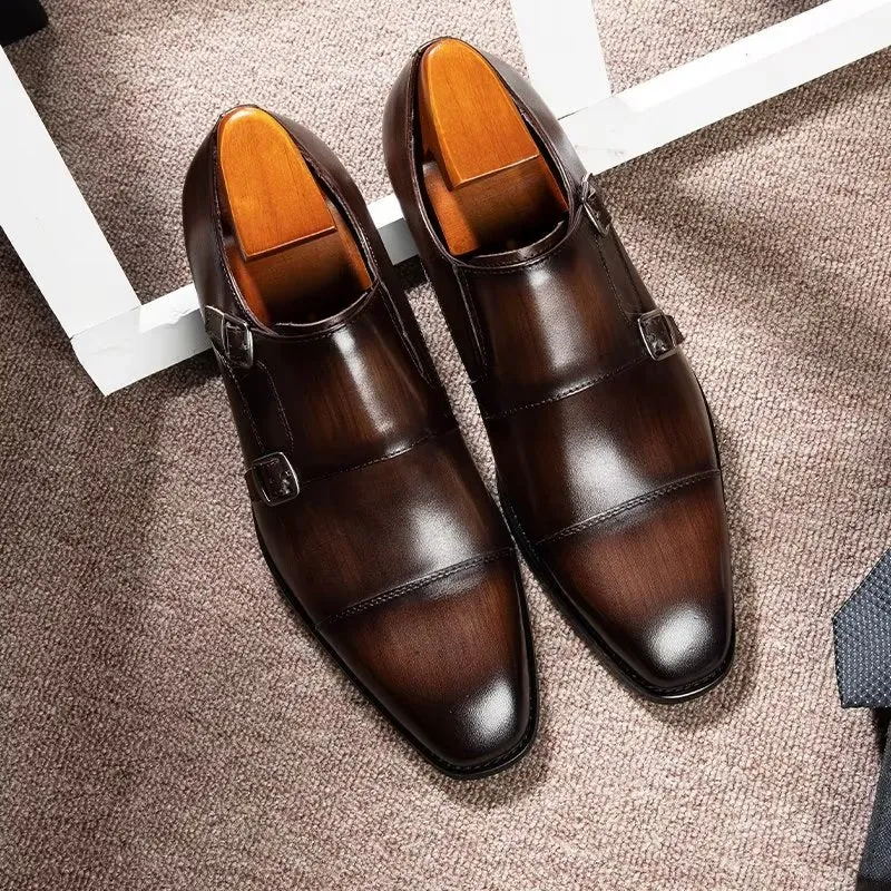 LeatherLux Monkstrap Dress Shoes