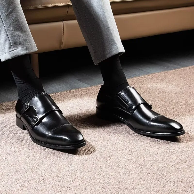 LeatherLux Monkstrap Dress Shoes