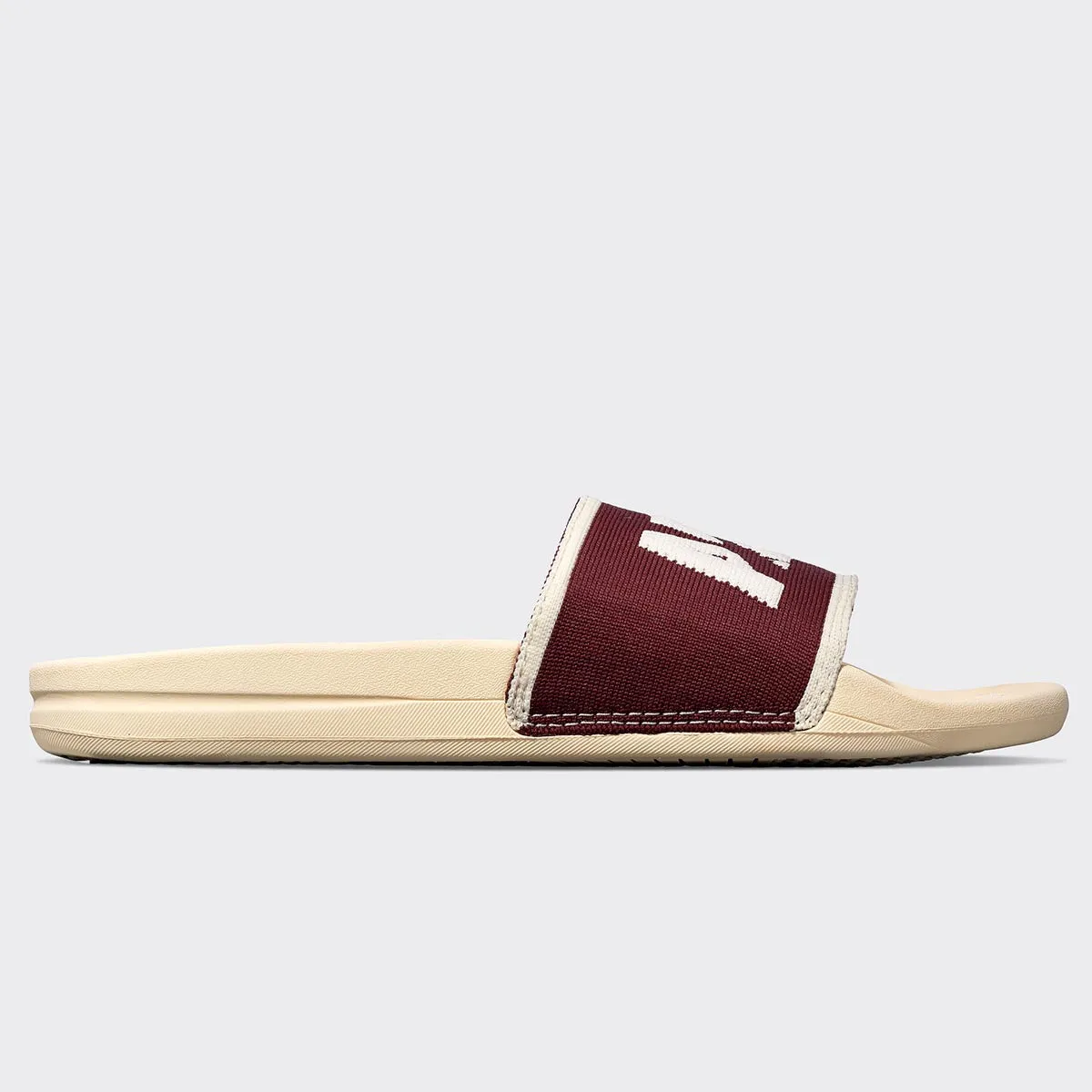 Men's Big Logo TechLoom Slide Vanilla / Burgundy / Sea Salt