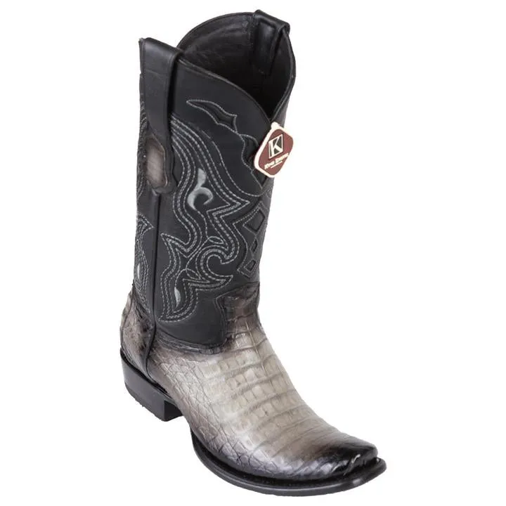 Men's King Exotic Caiman Belly Boots Dubai Toe Handcrafted Faded Gray 4798238