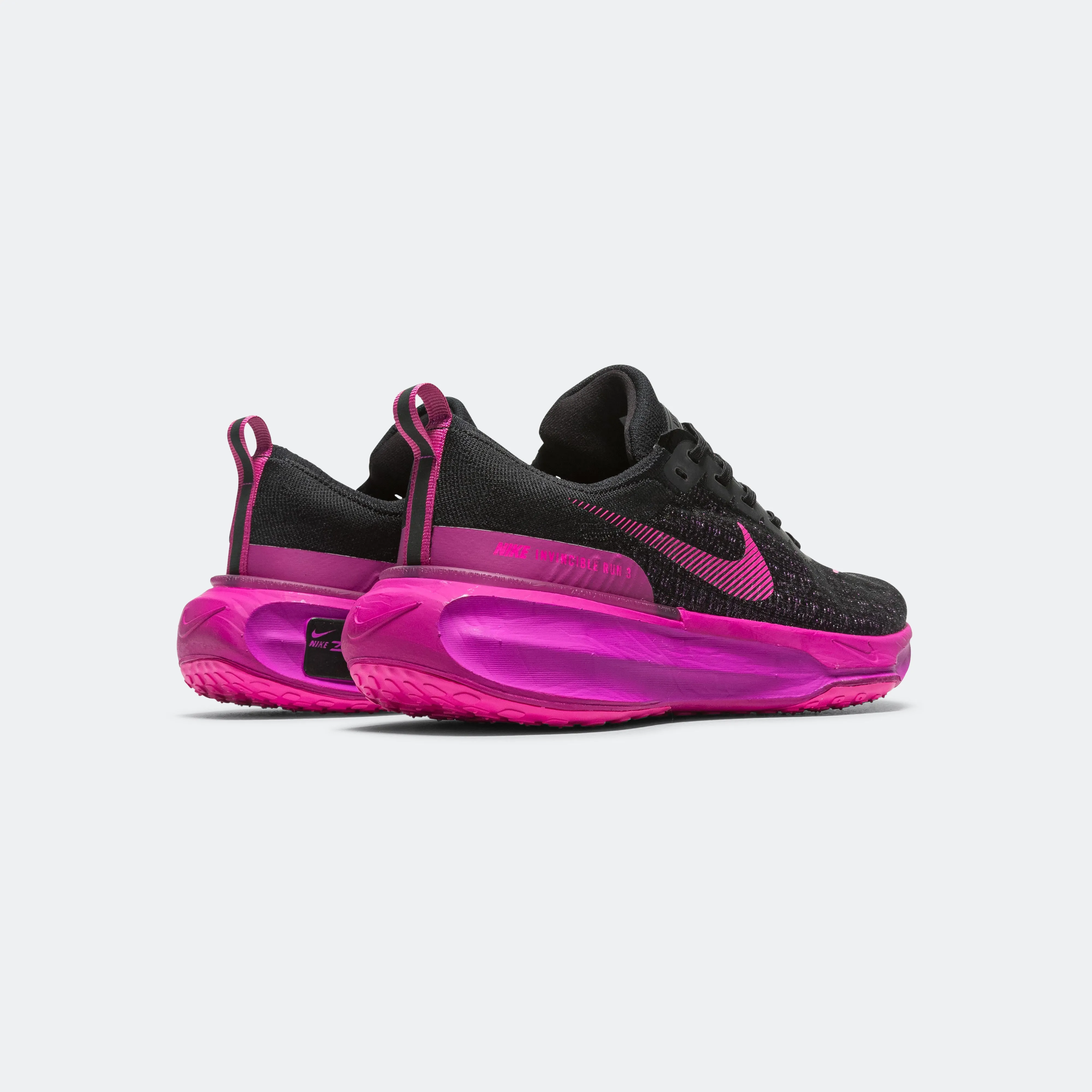 Mens ZoomX Invincible 3 - Black/Vivid Grape-Hyper Violet-Laser Fuchsia