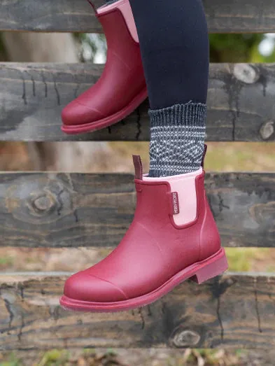 Merry People Bobbi Gumboot - Beetroot/Light Pink