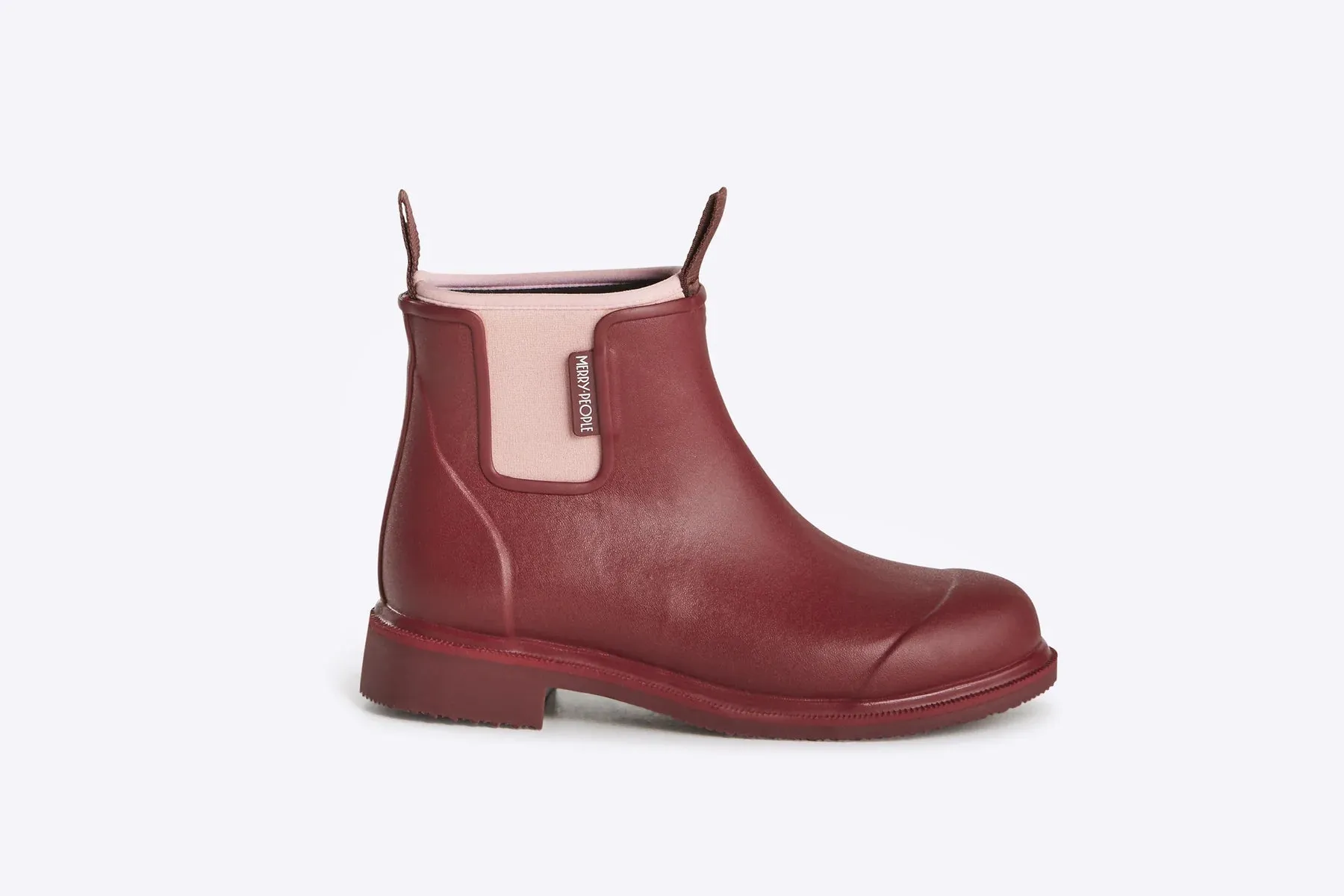 Merry People Bobbi Gumboot - Beetroot/Light Pink