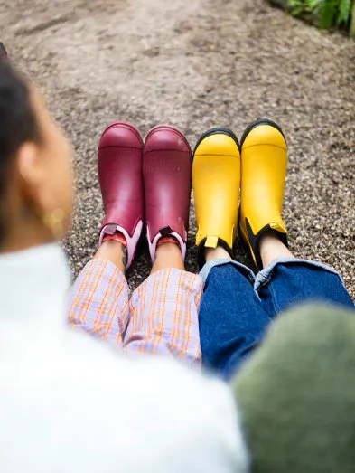 Merry People Bobbi Gumboot - Beetroot/Light Pink