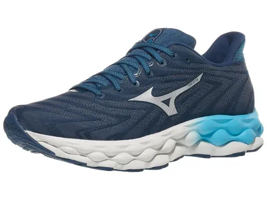 Mizuno | Wave Sky 8 | Men's | Blue Wing Teal/Silver