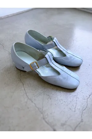 Mod 60’s Pastel Blue T-Strap Mary Janes - 7.5