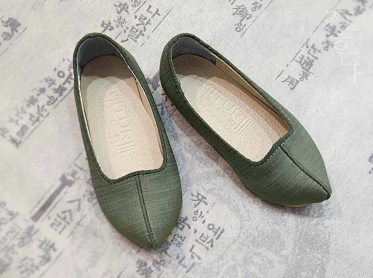 Modern Baby Boy Hanbok Shoes in Green