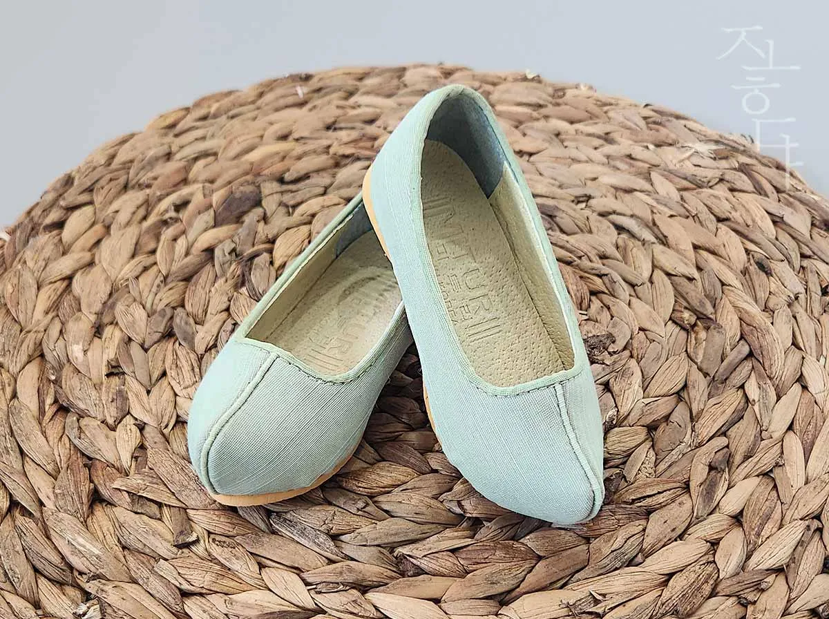 Modern Baby Boy Hanbok Shoes in Mint