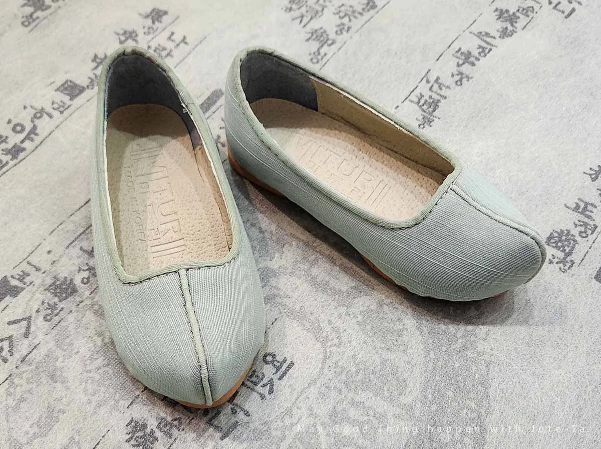 Modern Baby Boy Hanbok Shoes in Mint