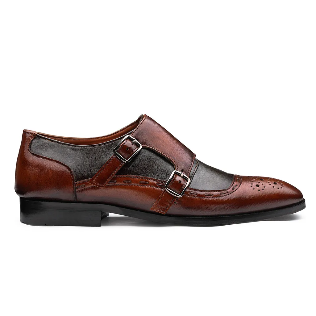 MONK STRAPS WITH STITCH DETAIL