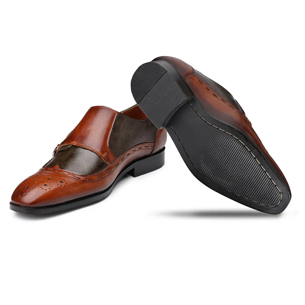 MONK STRAPS WITH STITCH DETAIL