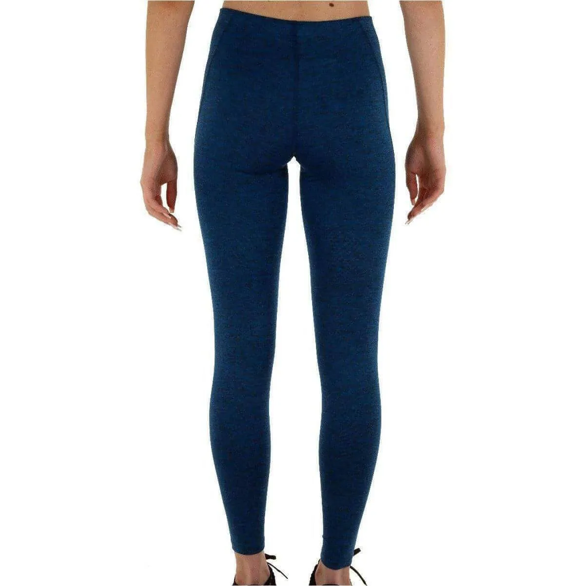 More Mile Train To Run Womens Long Running Tights - Blue