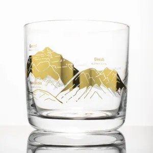 Mountain Peaks Whiskey Glass