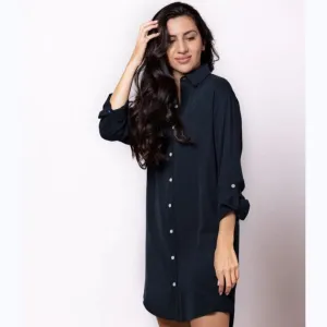 Navy Short Shirt Dress