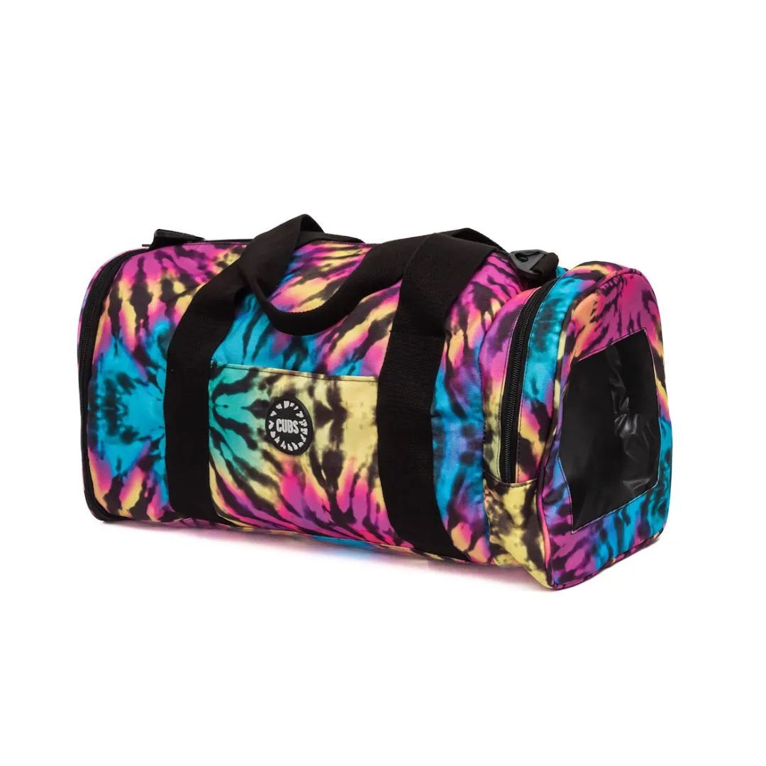 Neon Black Tie Dye Duffle Bag