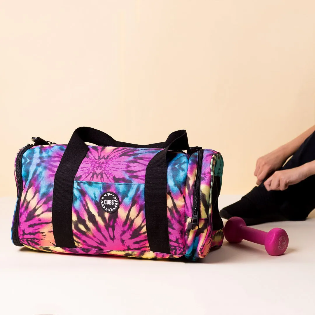 Neon Black Tie Dye Duffle Bag