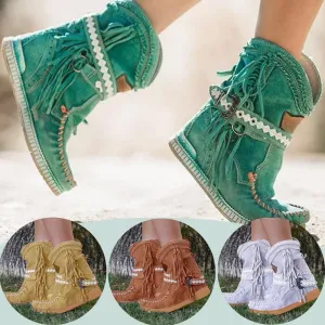 New Women's Tassel Faux Suede Winter Boots