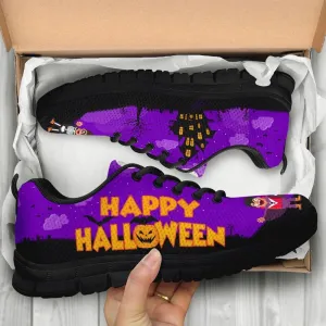 Nurse Sneaker, Happy Halloween Nurse Purple Shoes Sneakers, Best Shoes For Nurses