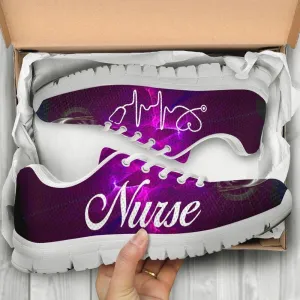 Nurse Sneaker, Nurse Light Pink Sneakers Shoes, Best Shoes For Nurses